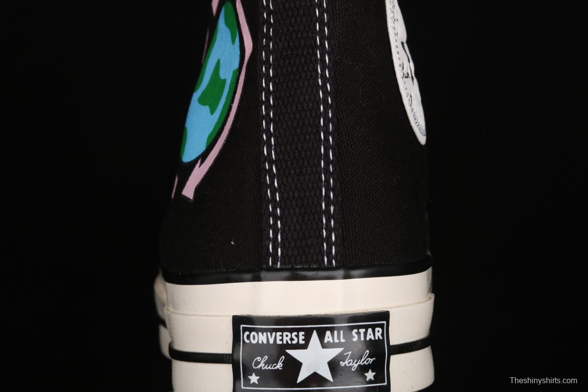 Converse Chuck Taylor All Star Seek Peace Hi Star Classic High Top Series Leisure Vulcanized Board shoes 162050C