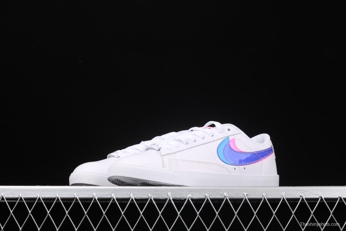NIKE Blazer Low PRM Trail Blazers two-color Swoosh leisure sports board shoes 454471-176