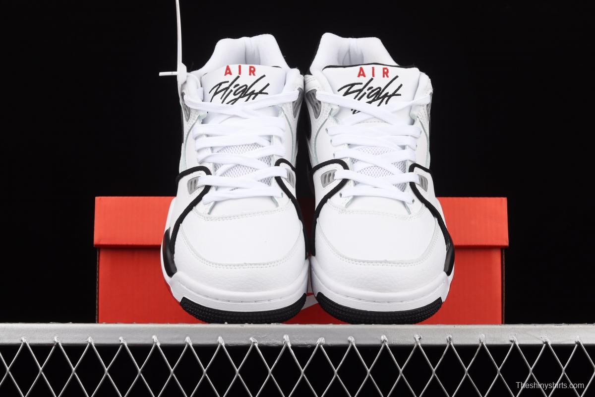 NIKE Air Flight 89 White and Black Air cushion Basketball shoes DB5918-100