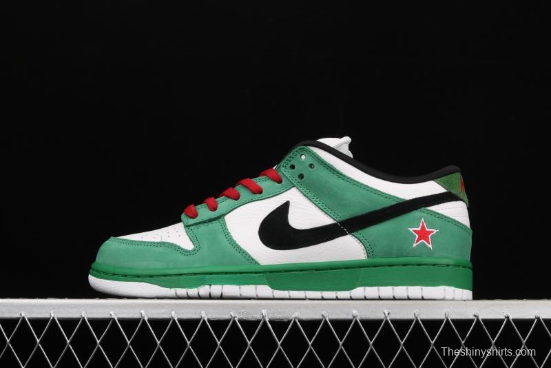 NIKE DUNK SB LoW Heineken Heineken over-limit low-top sports and leisure board shoes 304292-302