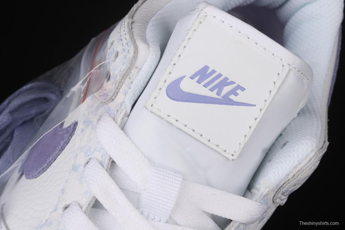 NIKE SB DUNK Low Prm white light purple color SB buckle rebound fashion leisure board shoes DM9467-500