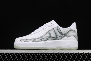 NIKE Air Force 1x 07 Skeleton QS Halloween luminous skeleton limited casual board shoes BQ7541-100