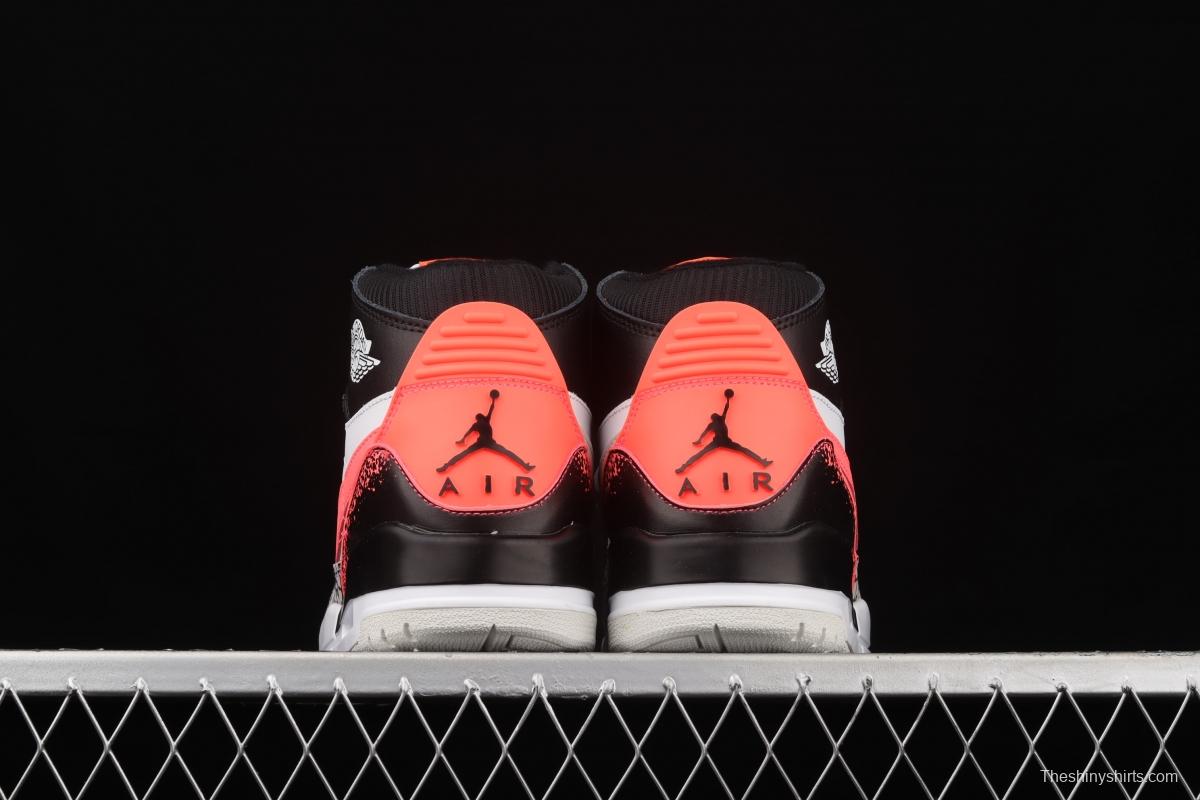 Jordan Legacy 312 white and black orange color matching Velcro three-in-one board shoes AQ4160-108