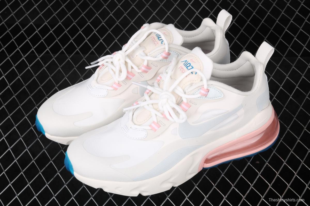 NIKE Air Max 270React new high-frequency mesh function half-palm air cushion cushioning running cloth shoes AT6174-100