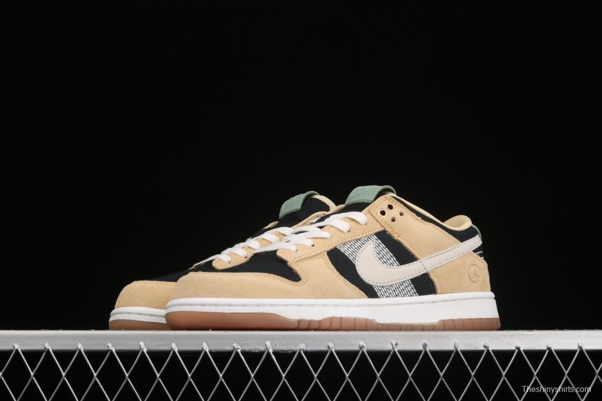 NIKE SB Low DUNK Rooted in Peace embroidery earth color limited low-top skateboard shoes DJ4671-294