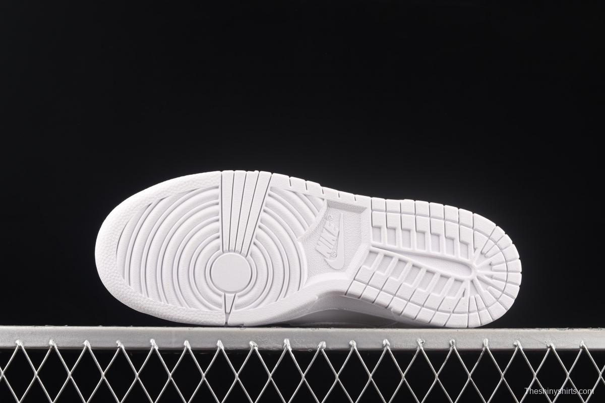 NIKE SB DUNK Low Prm Triple White pure white color SB buckle rebound fashion casual board shoes DD1503-109