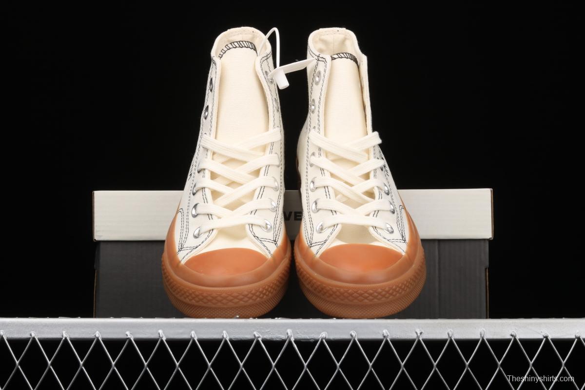 Converse All Star 70 Ouyang Nana same style raw rubber caramel milk tea high top casual board shoes 155497C