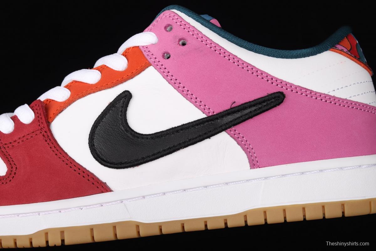 Parra x Nike SB DUNK Low Multi-Color 2021 Slam Dunk Series low-side leisure sports skateboard shoes mandarin duck color difference splicing double small hooks DH7695-2021