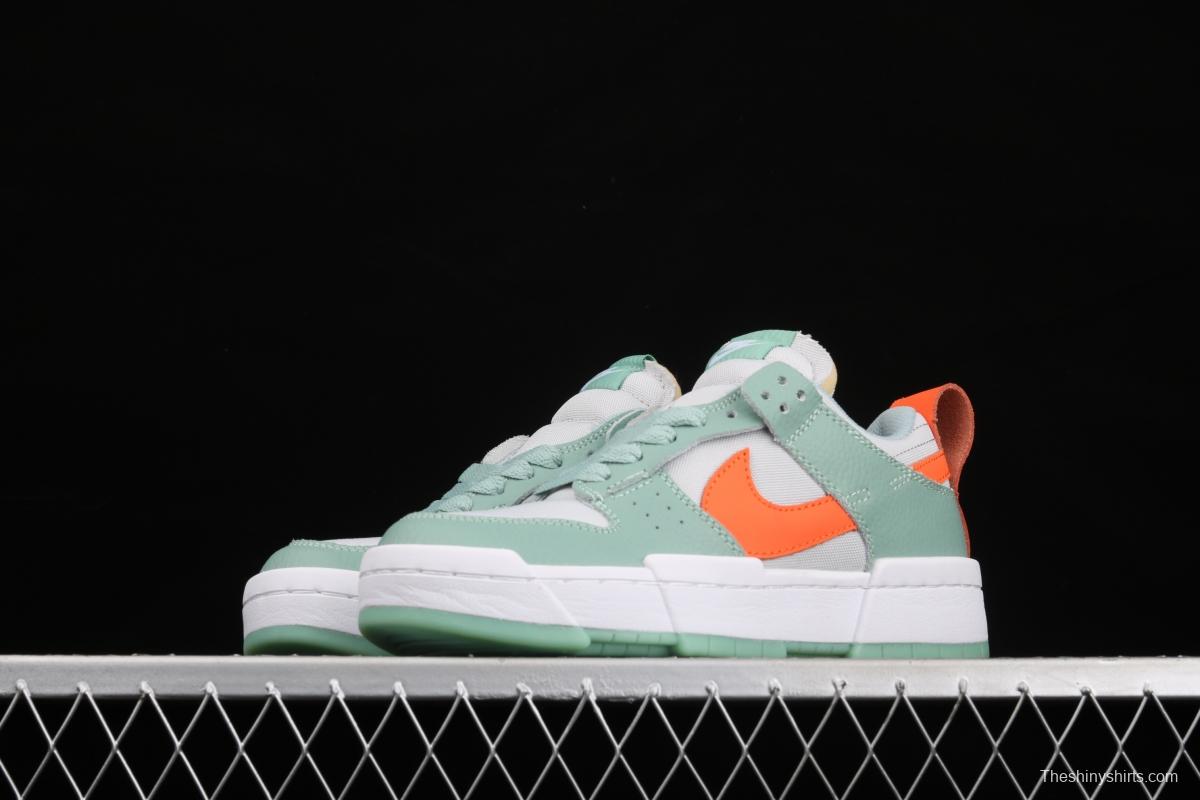 NIKE DUNK Low Disrupt White/Sand/Ghost/Sail lightweight dunk destruction series deconstructed wind low side casual skateboard shoes DJ3077-001