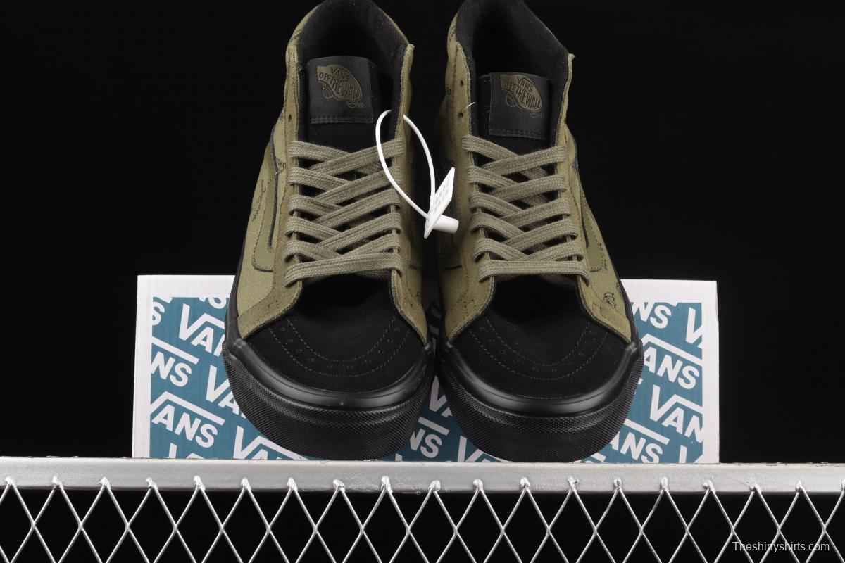 Goodhod x Vault OG Sk8-Hi Lx olive green high top casual canvas shoes VN0A45JD2XZ