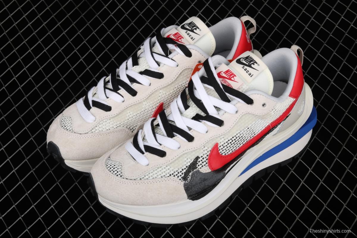 Sacai x NIKE VaporWaffle 3.0marathon deconstruction design avant-garde deformable three-layer bottom leisure jogging shoes CV1363-101