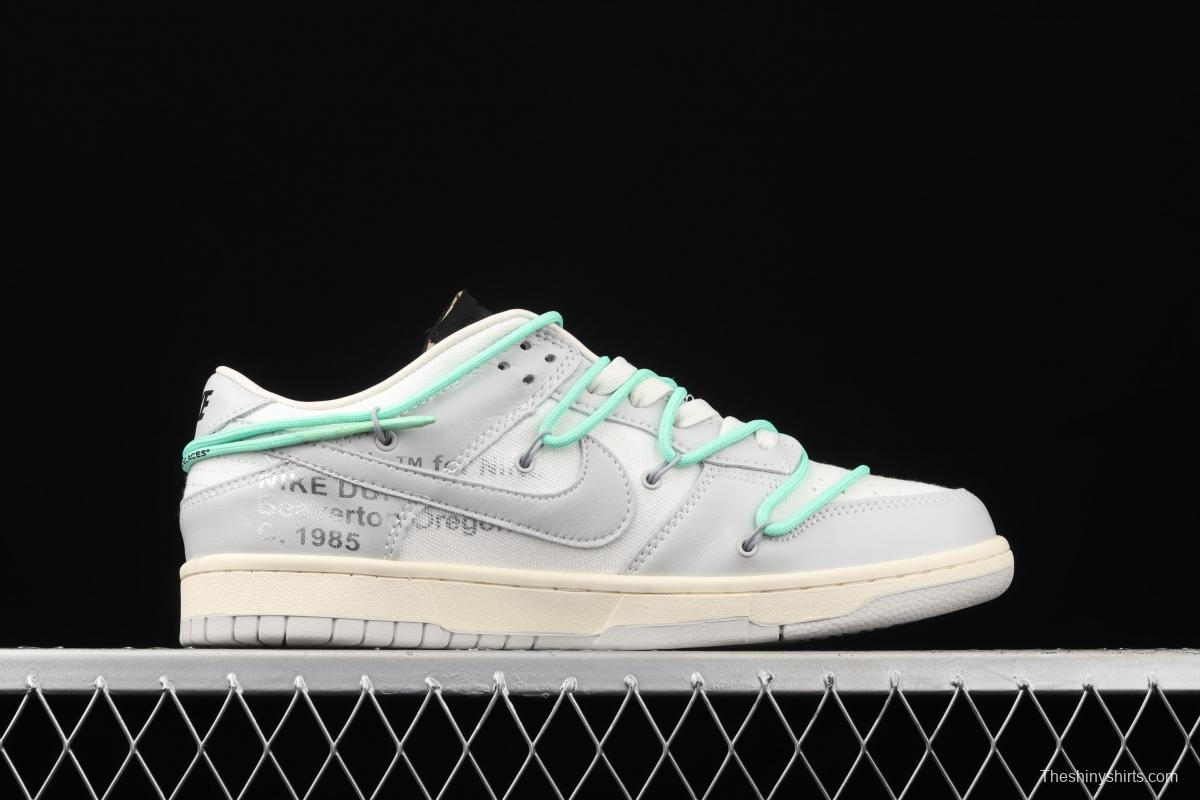 OFF-White x NIKE DUNK Low 04 of 50 OW Grey Leisure Sports Skateboard shoes DM1602-114