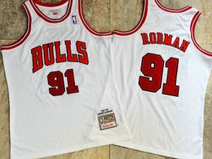 Men's Dennis Rodman White Retro Classic Team Jersey