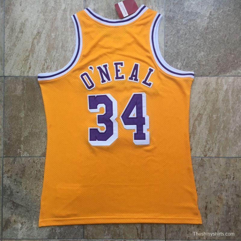 Men's Shaquille O'Neal Yellow Retro Classic Team Jersey