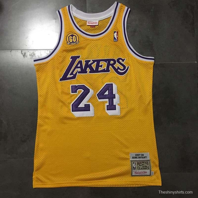 Men's Kobe Bryant Yellow Retro Classic Team Jersey