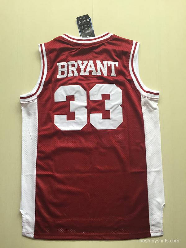 Kobe Bryant 33 Lower Merion High School Red Basketball Jersey