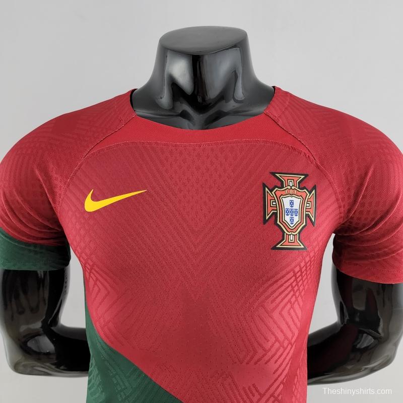 Player Version 2022 Portugal Home Soccer Jersey