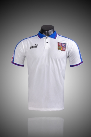 Retro 1996 Czech Republic  Away Soccer Jersey