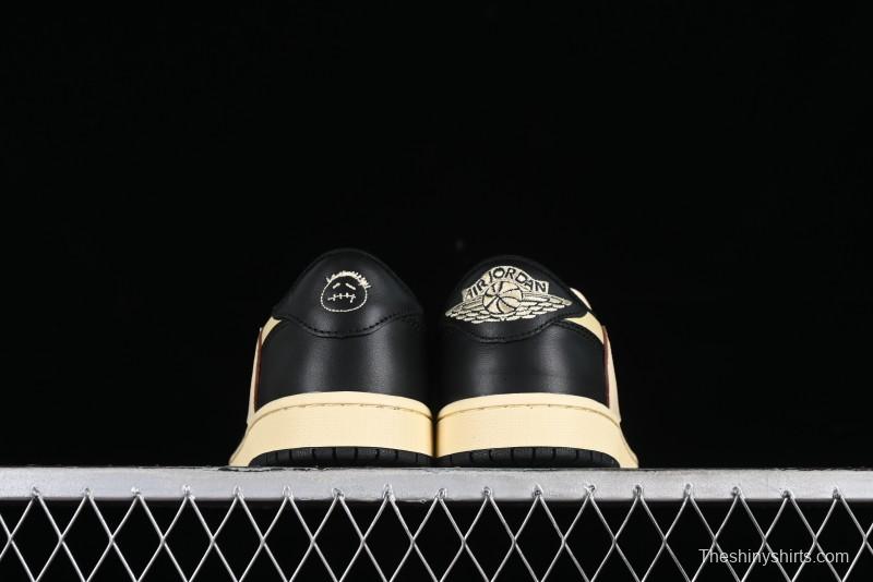 Nike Travis Scott x Air Jordan 1 Low OG AJ1 Reverse Swoosh Sneakers - DM7866-201