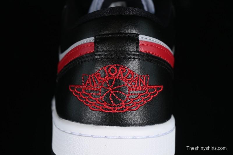 Nike Air Jordan 1 Low AJ1 Black Grey Red Hook Low-Top Culture Basketball Shoes - DC0774-062