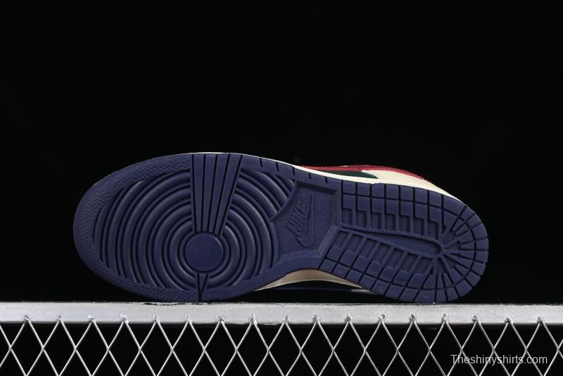 Nike SB Dunk Low Retro Skateboarding Shoes with Gorge Green and Red Swoosh Design - FV8106-361