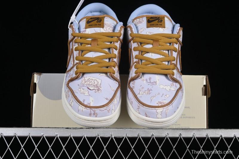 Nike SB Dunk Low Premium "Pastoral Print" Skateboarding Shoes - FN5880-001