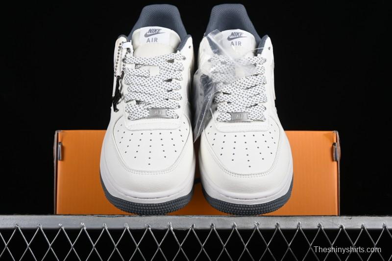 Nike Air Force 1 '07 Low LV Collaboration - Beige Grey Double Swoosh Low-Top Casual Sneakers - XZ6188-006