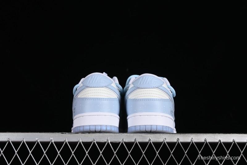 Nike Dunk Low SB Casual Sneakers in Light Blue with Sea Salt Lime Accents - FJ7743-194