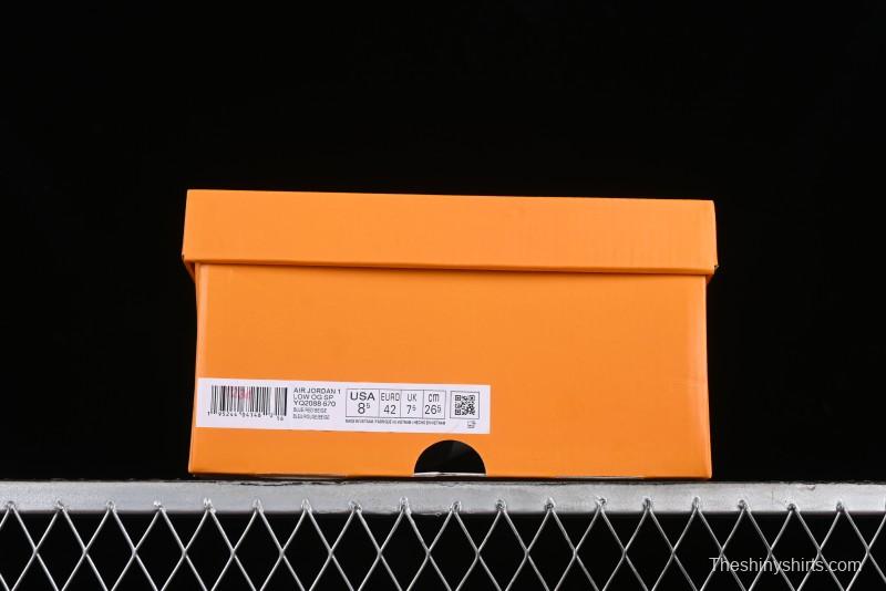 Nike Travis Scott x Fragment Design x Jordan Air Jordan 1 Low OG SP AJ1 LV Blue Red Low-top Casual Sneakers - YQ2088-670