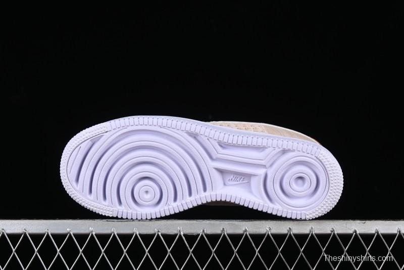 Nike Air Force 1 '07 Low 2.0 Khaki Flyknit Casual Sneakers - CI0051-200