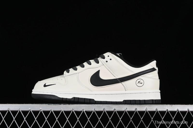 Nike SB Dunk Low Lightning Collaboration Off-White Black Starry Sky Anniversary High-End Custom Low-Top Casual Skate Shoes - XD1688-015