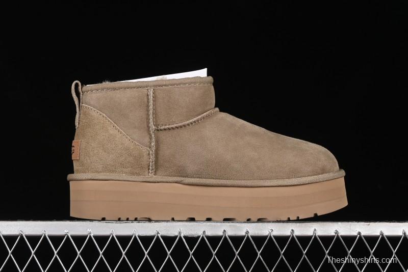 UGG Classic Ultra Mini Platform 3CM Wool Short Boots with TREADLITE Technology - 1135092