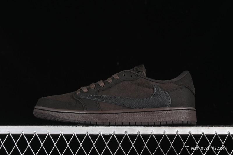 Nike Travis Scott x Air Jordan 1 Low OG AJ1 Collaboration Reverse Swoosh Sneakers - DM7866-202