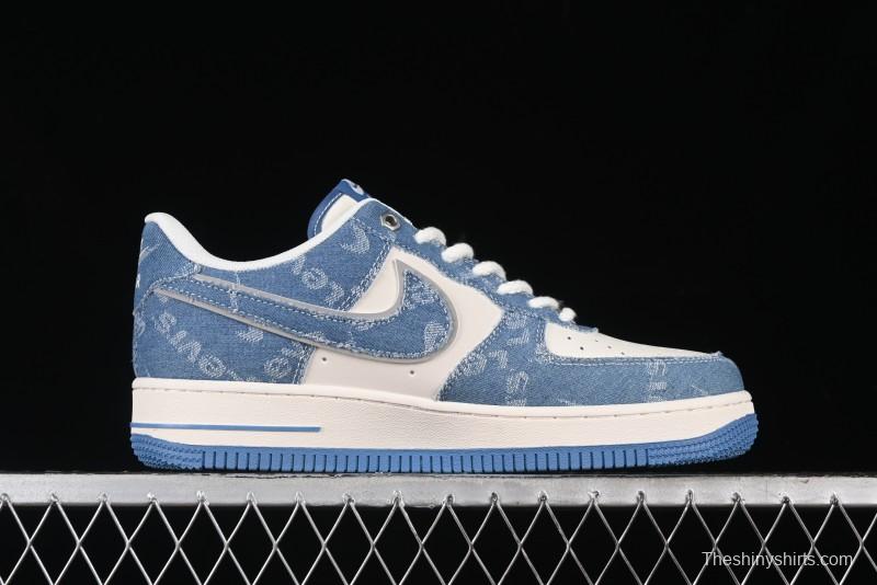 Nike Air Force 1 '07 Low Levi's Denim Collaboration - Light Blue Denim Low-Top Casual Sneakers - SJ6698-003