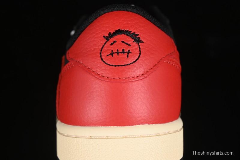 Nike Travis Scott x Air Jordan 1 Low OG AJ1 Reverse Swoosh Sneakers - DM7866-061