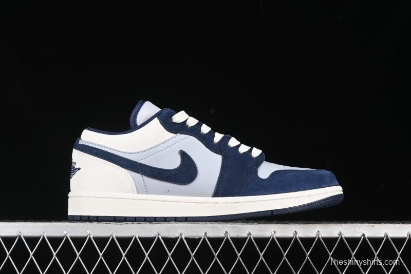 Nike Air Jordan 1 Low Retro Basketball Shoes in White Grey Blue - DC2024-026