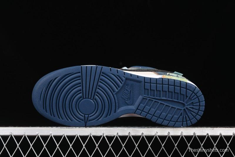 Nike Dunk Low Panda Prank Nautical Era Exploration Wave Low Top Casual Sneakers - DD1391-400