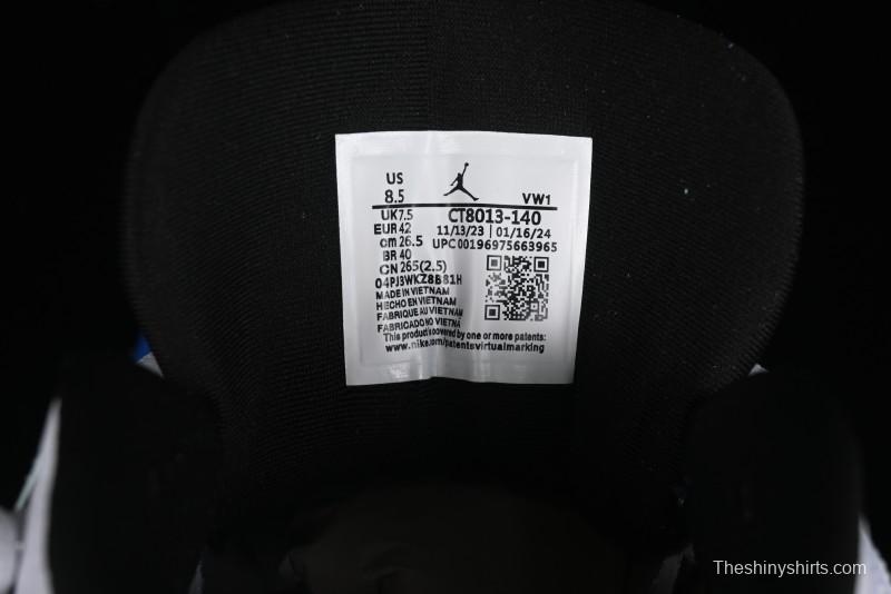 Nike Air Jordan 12 Retro Basketball Shoes in White and Blue - CT8013-140