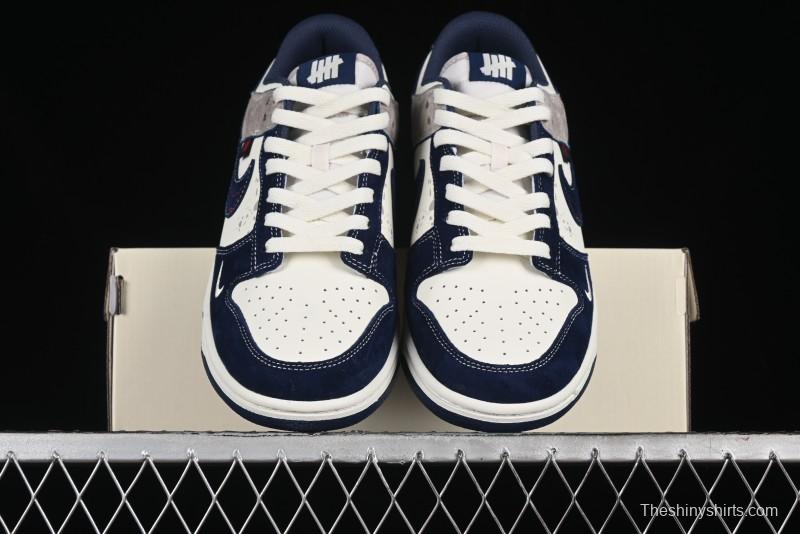 Nike SB Dunk Low UN Collaboration - Splatter Navy Swoosh Anniversary Custom Low-Top Casual Skate Shoes - DJ2024-041