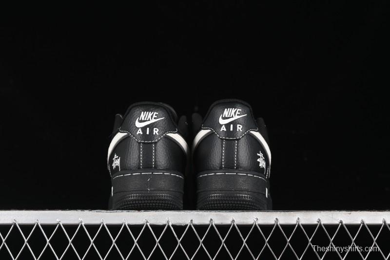 Nike Air Force 1 '07 Low Stussy Collaboration - Samurai Black Low-Top Casual Sneakers - XZ6188-969