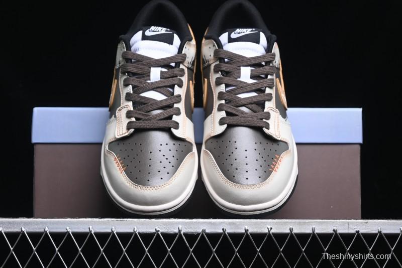 Nike Dunk Low Panda Prank Pioneer Knight Sandstorm Black Brown Low Top Casual Skate Shoes - DD1391-100