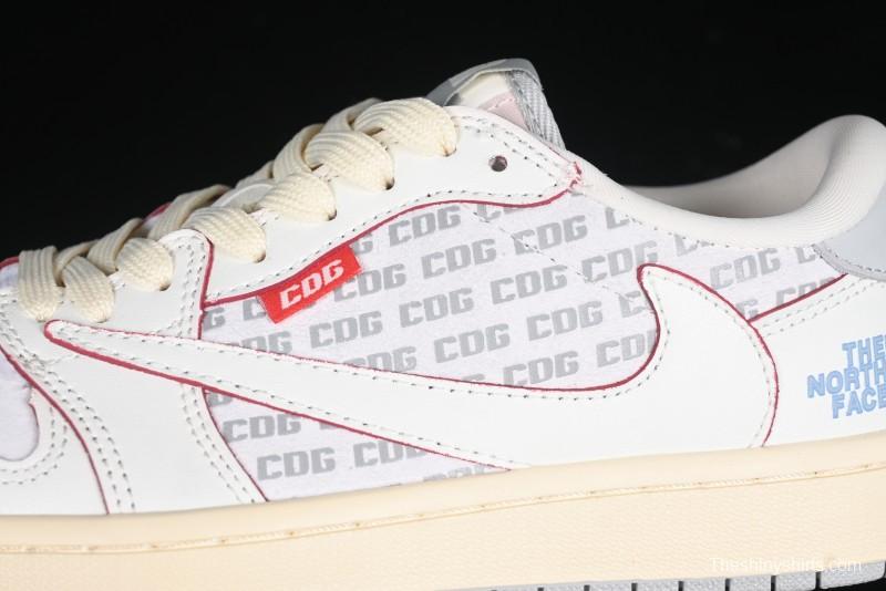 Nike Travis Scott x Fragment Design x Air Jordan 1 Low OG SP AJ1 Low Top Casual Sneakers - AG3702-808