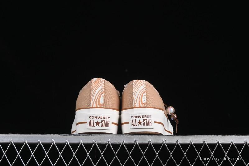 Converse All Star Platform Sneakers in Coffee Bean Milk Tea Color with OrthoLite Insole and Thick Sole for Height Boost - A11619C