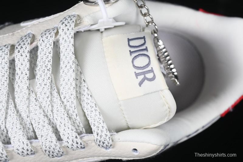 Nike Air Force 1 '07 Low Dior Collaboration - Grey Pattern Low-Top Casual Sneakers - DF0188-021