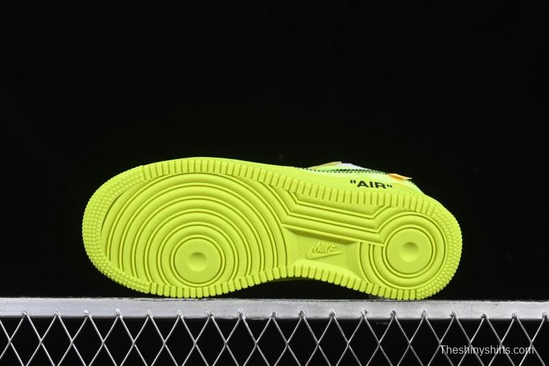 Nike Off White x Air Force 1 Low OW Collaboration Transparent Yellow Sneakers - AO4606-700