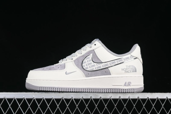 Nike Air Force 1 '07 Low The North Face x CDG Light Bone Swoosh Casual Sneakers - BB7518-014