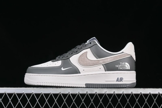 Nike Air Force 1 '07 Low North Face Collaboration Light Grey Two-Tone Low-Top Casual Sneakers - DM6688-046