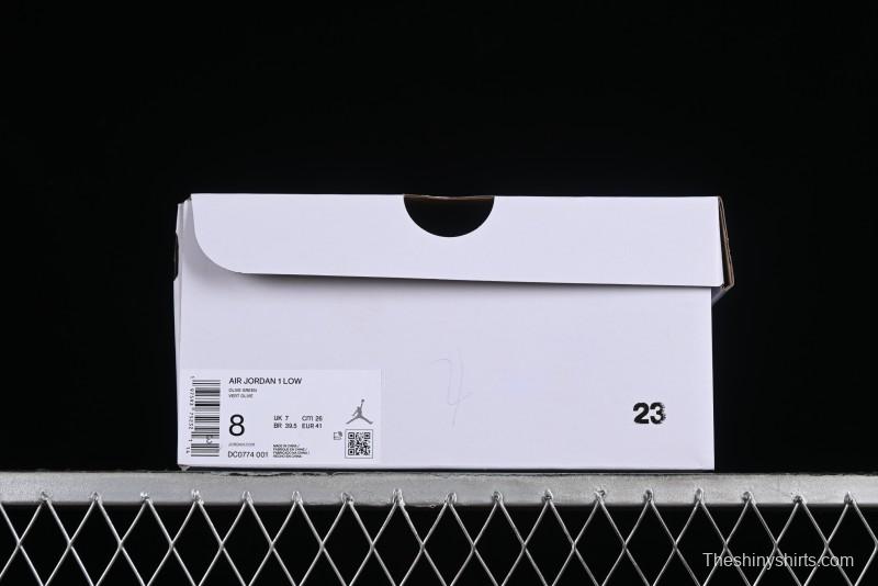 Nike Air Jordan 1 Low AJ1 Custom Black Green Low-Top Culture Casual Sneakers - DC0774-001