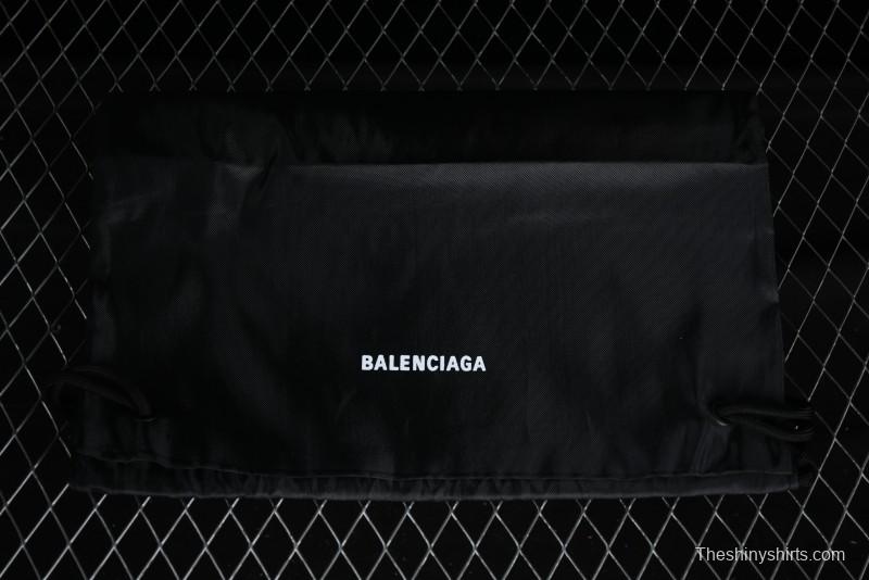 Balenciaga Monday Leather Round Toe Lace-Up Low-Top Lifestyle Sneakers - WDTSC9110