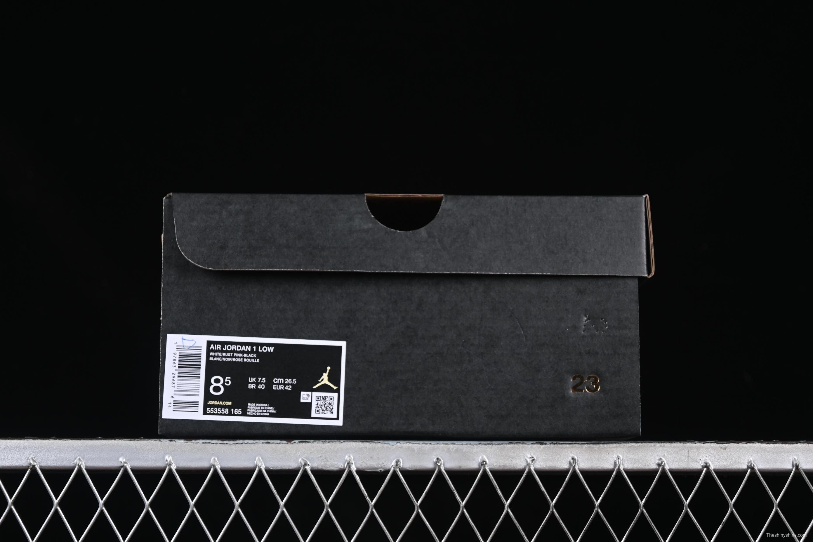 Nike Air Jordan 1 Low AJ1 Casual Sneakers in Black White Pink - 553558-165